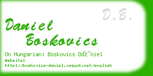 daniel boskovics business card